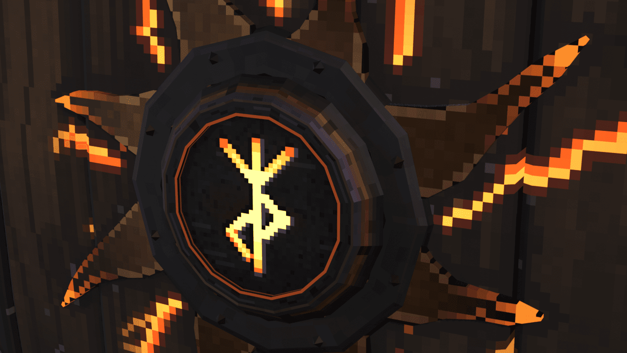 Rune boss close-up