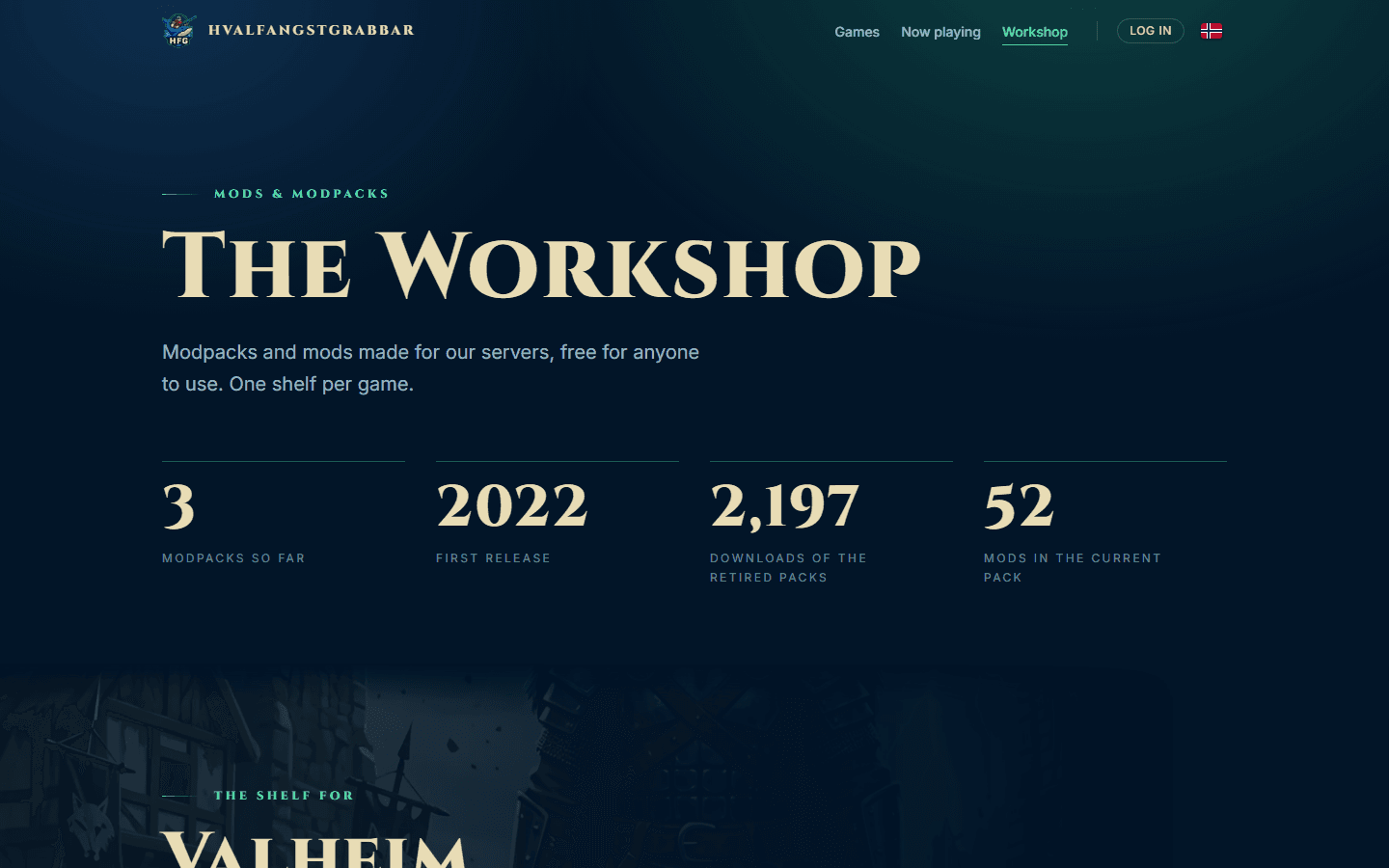 The Workshop page